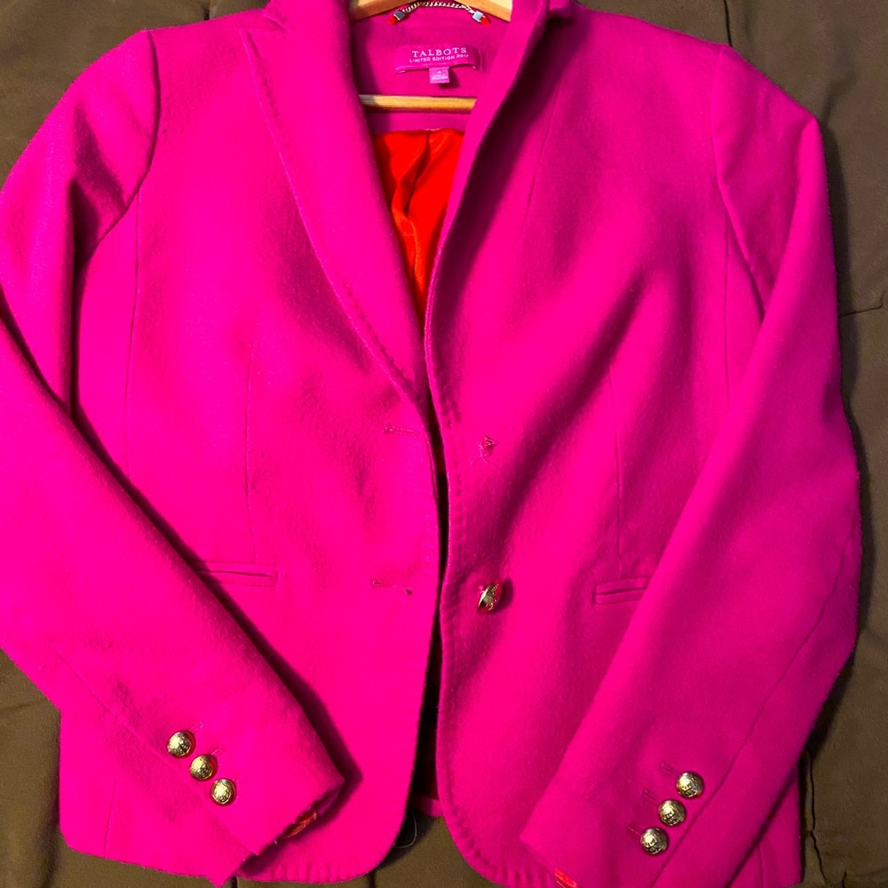 Hot pink Talbots blazer
